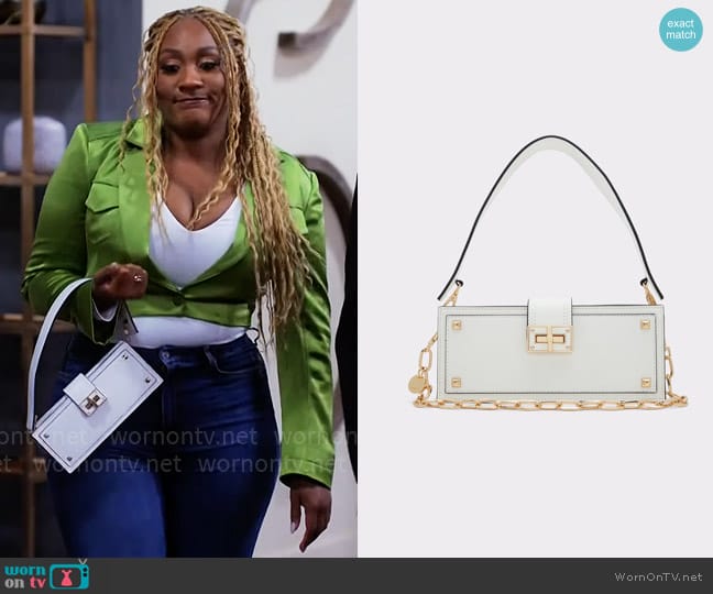 Aldo Trezor Bag worn by Daniella King (Mignon) on Tyler Perrys Sistas