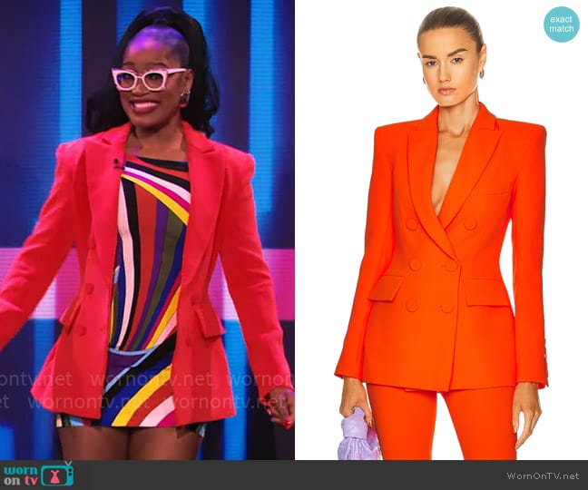 Alex Perry Langdon Blazer worn by Keke Palmer on Password