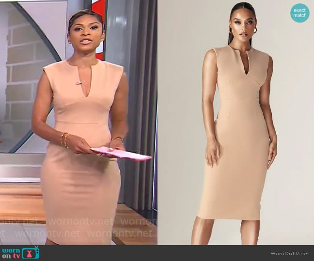 WornOnTV: Jericka’s beige sheath dress on CBS Mornings | Jericka Duncan ...