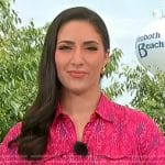 Allie Raffa’s pink printed shirtdress on NBC News Daily