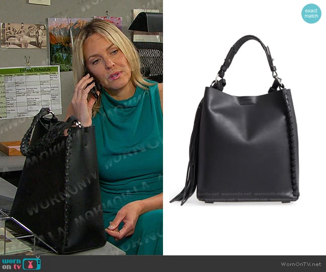 All Saints Kepi Leather Shoulder Bag worn by Nicole Walker (Arianne Zucker) on Days of our Lives