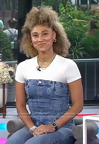 Ally's strapless denim top on Today