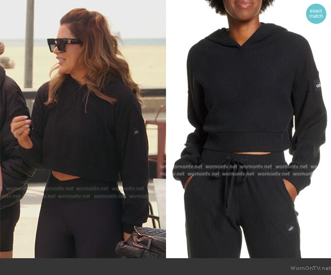 Alo Yoga Muse Hoodie worn by Emily Simpson on The Real Housewives of Orange County