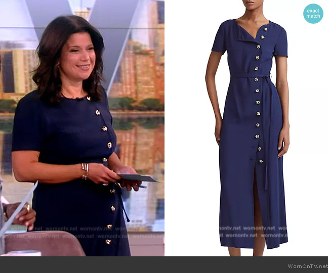 WornOnTV: Ana’s blue button detail dress on The View | Ana Navarro ...