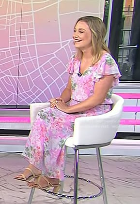 Alyson Shontell's pink floral dress on Today