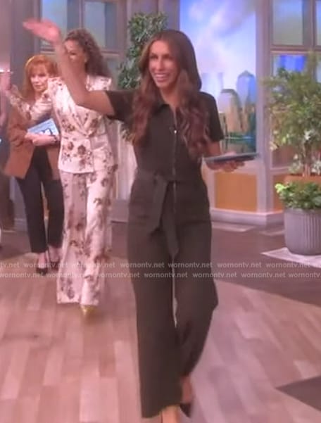 Alyssa's green utility jumpsuit on The View