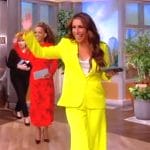 Alyssa’s neon blazer and pants on The View