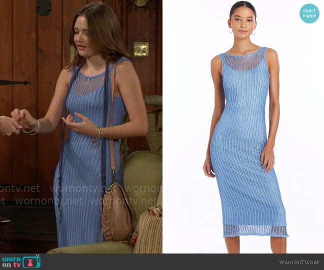 Amanda Uprichard Shivonne Dress worn by Faith Newman (Reylynn Caster) on The Young and the Restless