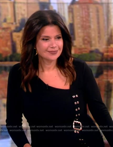 Ana’s black belted dress on The View