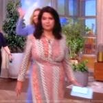 Ana’s patchwork print wrap dress on The View