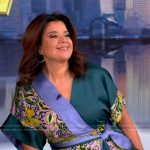 Ana’s floral colorblock jumpsuit on The View