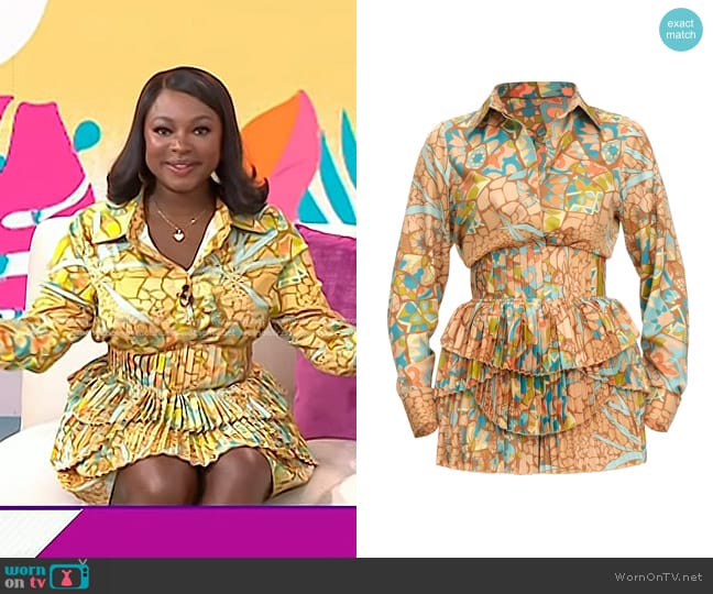 Andrea Iyamah Vana Shirt and Hibi Shorts worn by Naturi Naughton on Today