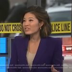 Angela Cenedella’s purple double breasted blazer on NBC News Daily