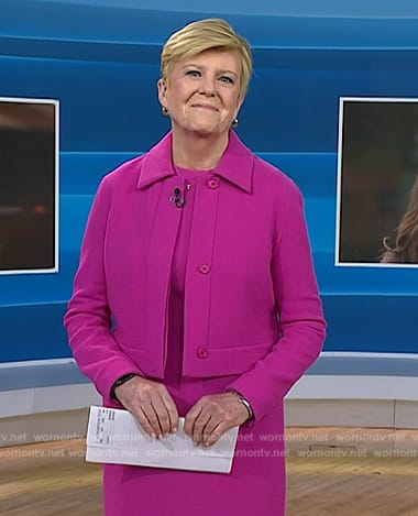 Anne’s pink dress and cropped jacket on Today