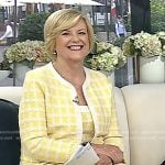 Anne Thompson’s yellow check teed jacket and dress on Today