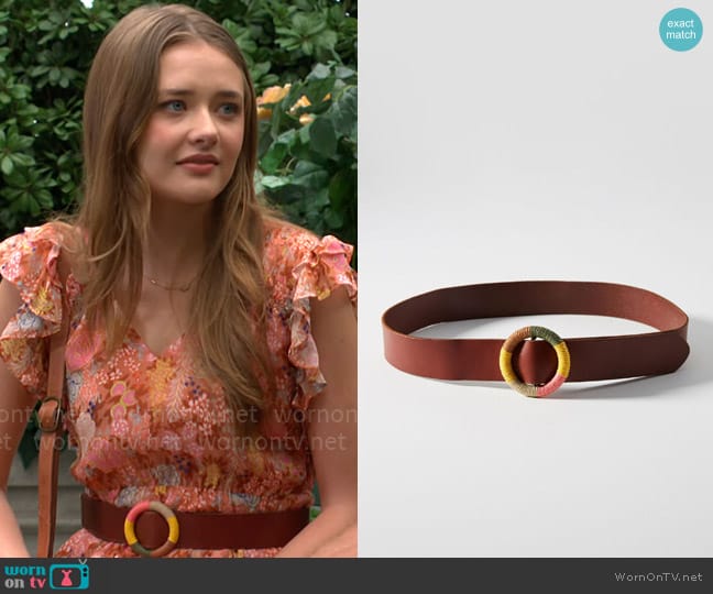 Anthropologie Audrey Belt worn by Faith Newman (Reylynn Caster) on The Young and the Restless