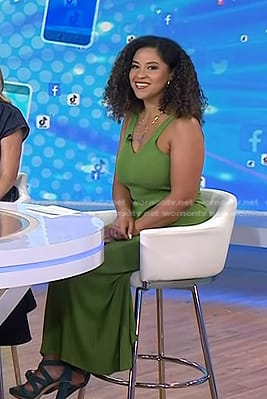 Arianna’s green ribbed tank dress on Today