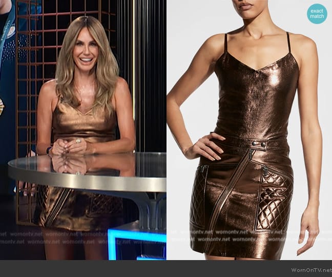 AS By DF Elodie Stretch Leather Tank Top worn by Keltie Knight on E! News