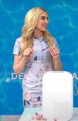 Ashley Bellman's floral short sleeve mini dress on CBS Mornings