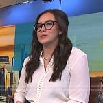 Savannah’s white button down blouse on NBC News