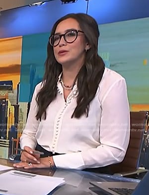 Savannah's white button down blouse on NBC News