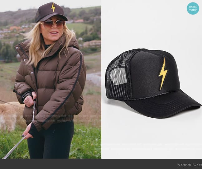 Aviator Nation Bolt Vintage Low Rise Trucker Hat worn by Tamra Judge on The Real Housewives of Orange County