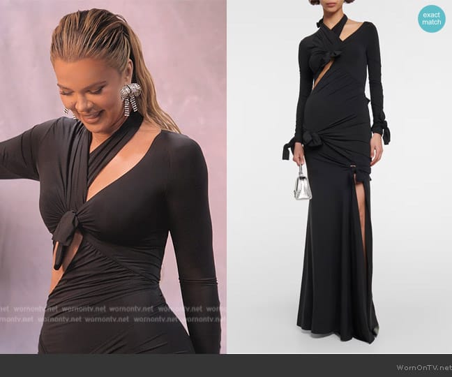 Balenciaga Knot cutout gown worn by Khloe Kardashian (Khloe Kardashian) on The Kardashians