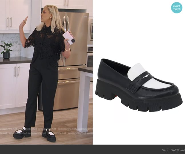 BCBGeneration Rama Lug Sole Loafer worn by Gina Kirschenheiter on The Real Housewives of Orange County