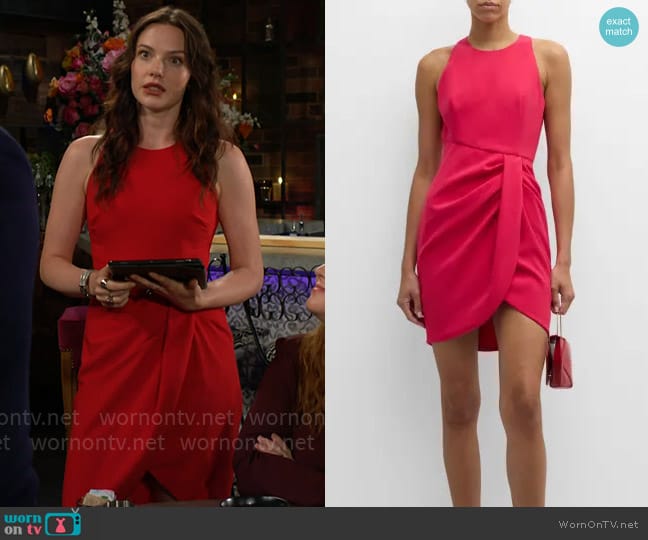 Black Halo Brett Dress worn by Tessa Porter (Cait Fairbanks) on The Young and the Restless