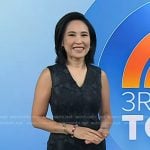 Vicky’s black snakeskin print v-neck dress on Today