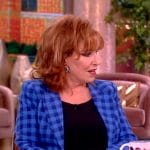 Joy’s blue check print blazer on The View