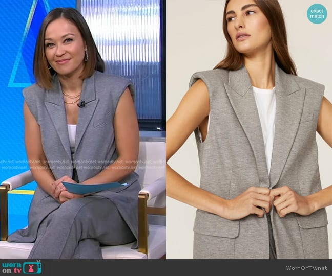 Boss Jelonna Vest worn by Eva Pilgrim on Good Morning America