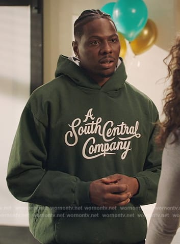 Cam's South Central printed hoodie on All American Homecoming