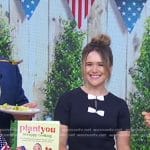 Carleigh Bodrug’s navy dress with white bows on Good Morning America