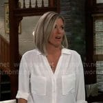 Carly’s white button down shirt on General Hospital