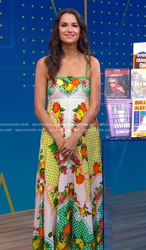 Carola Lovering's fruit print dress on Good Morning America