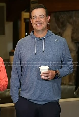 Carson Daly's blue hoodie on Today