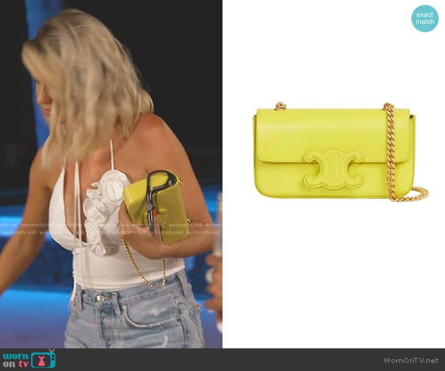 Celine Cuir Triomphe Chain Shoulder Bag worn by Caroline Stanbury (Caroline Stanbury) on The Real Housewives of Dubai