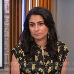 Dr Celine Gounder’s yellow floral top on CBS Mornings