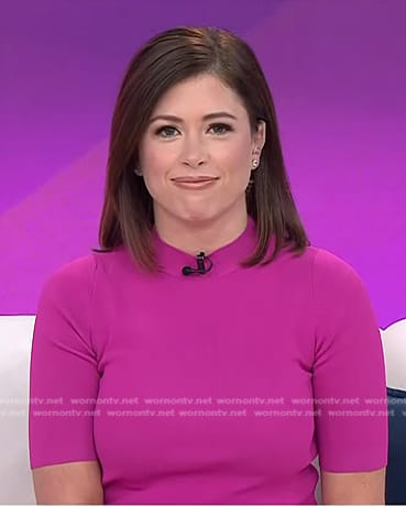 Chloe's pink short sleeve sweater on Today