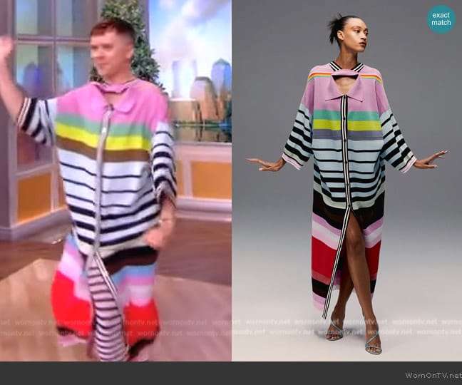 Christopher John Rogers Oversized Convertible Polo Dress worn by Cole Escola on The View