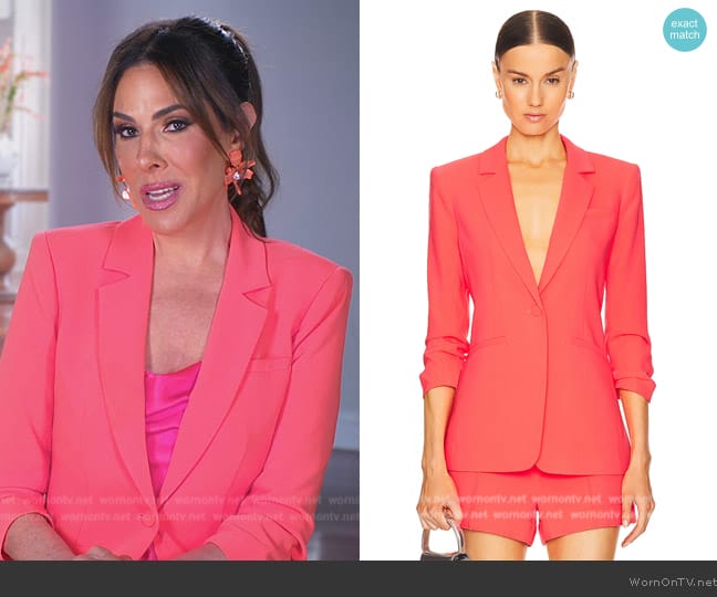 Cinq a Sept Khloe Blazer worn by Jenn Fessler on The Real Housewives of New Jersey