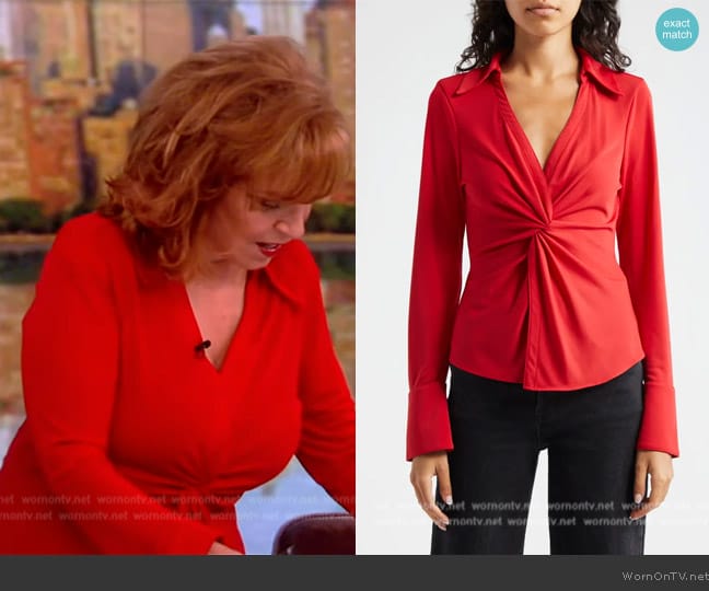 Cinq a Sept McKenna Long Sleeve Shirt worn by Joy Behar on The View