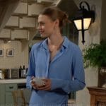 Claire’s blue shirtdress on The Young and the Restless