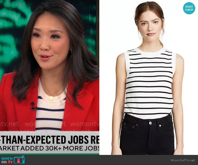 Club Monaco Jacqui Sweater worn by Nancy Chen on CBS Mornings