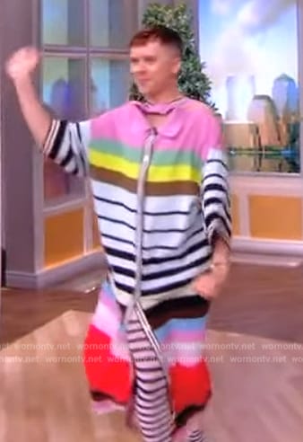 Cole Escola’s stripe sweater dress on The View