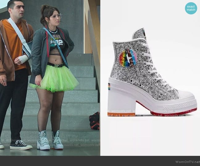 Converse Chuck 70 De Luxe Heel Pride Platform Boots worn by Sonia (Al Saidi Nadia) on Elite