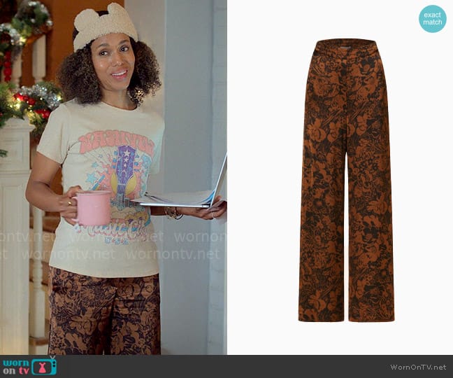 COS Wide Leg Satin Pants worn by Paige Alexander (Kerry Washington) on UnPrisoned