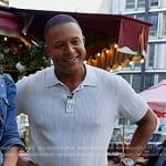 Craig Melvin’s grey knit polo shirt on Today