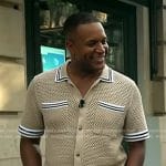 Craig Melvin’s beige crochet shirt on Today